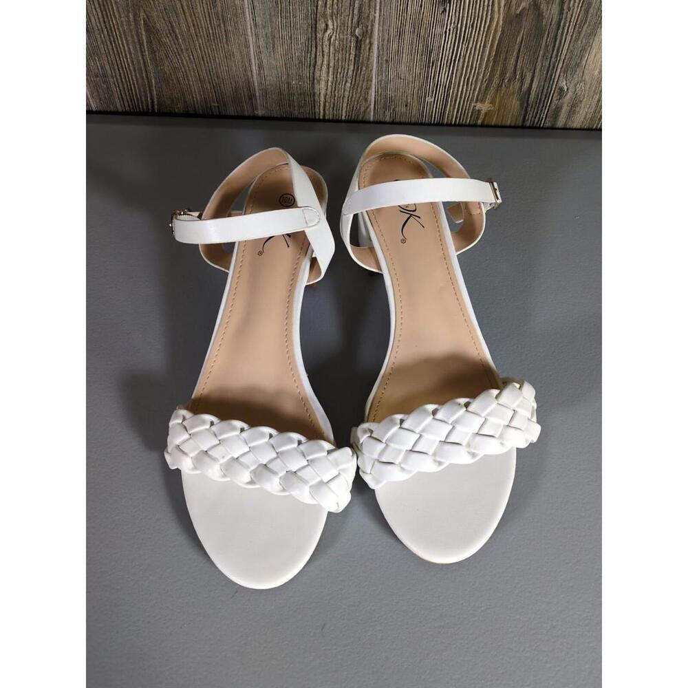 Its Ok‎ Heels Womens 10M Sandals Strap Braided